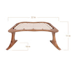 Epiphany wooden meditation chair with woven seat in Acacia hardwood