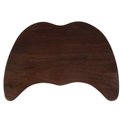 Bodhi wooden meditation chair in Acacia hardwood, low-profile curved seat