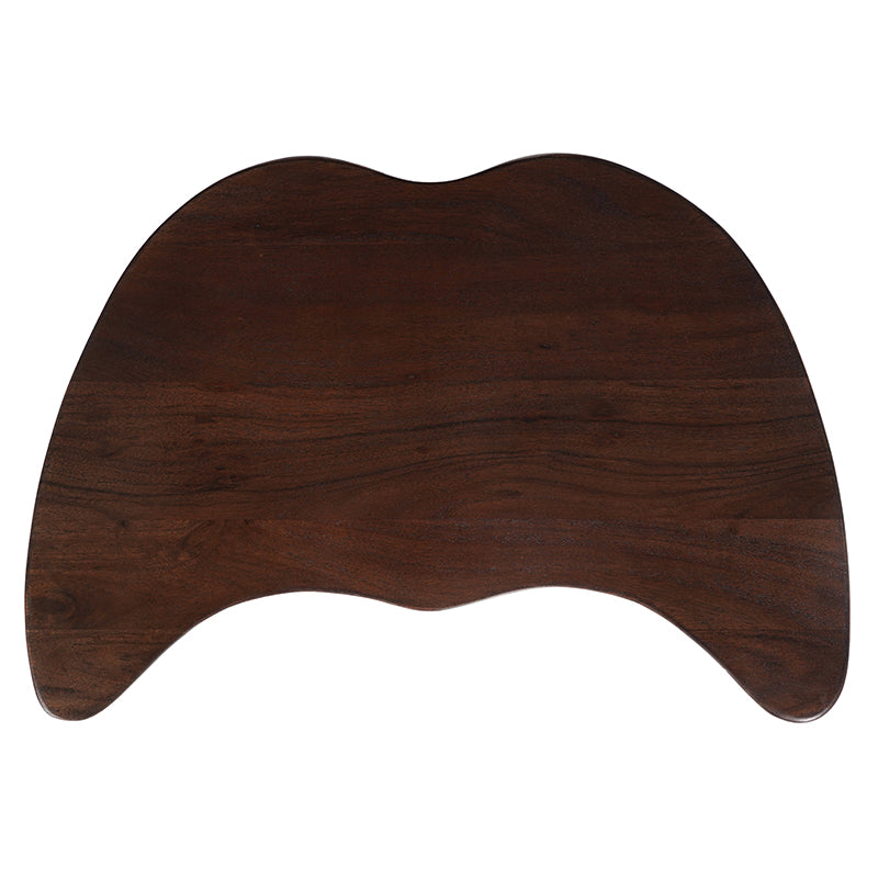 Bodhi wooden meditation chair in Acacia hardwood, low-profile curved seat