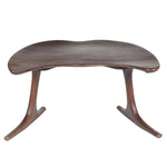 Bodhi wooden meditation chair in Acacia hardwood, low-profile curved seat