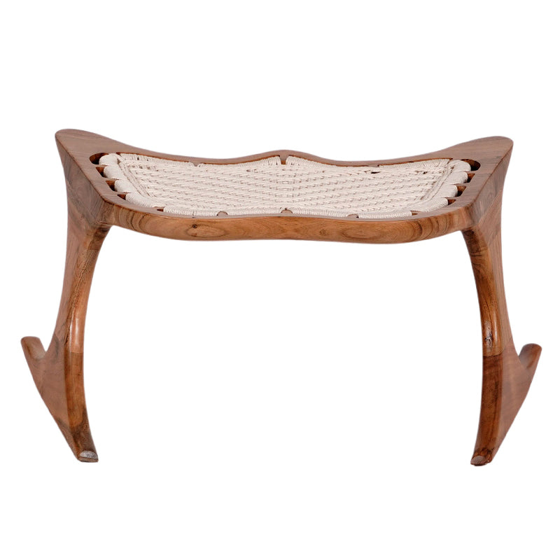 Epiphany wooden meditation chair with woven seat in Acacia hardwood