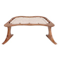 Epiphany wooden meditation chair with woven seat in Acacia hardwood