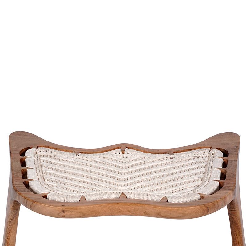 Epiphany wooden meditation chair with woven seat in Acacia hardwood