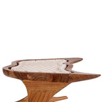 Epiphany wooden meditation chair with woven seat in Acacia hardwood