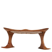 Epiphany wooden meditation chair with woven seat in Acacia hardwood