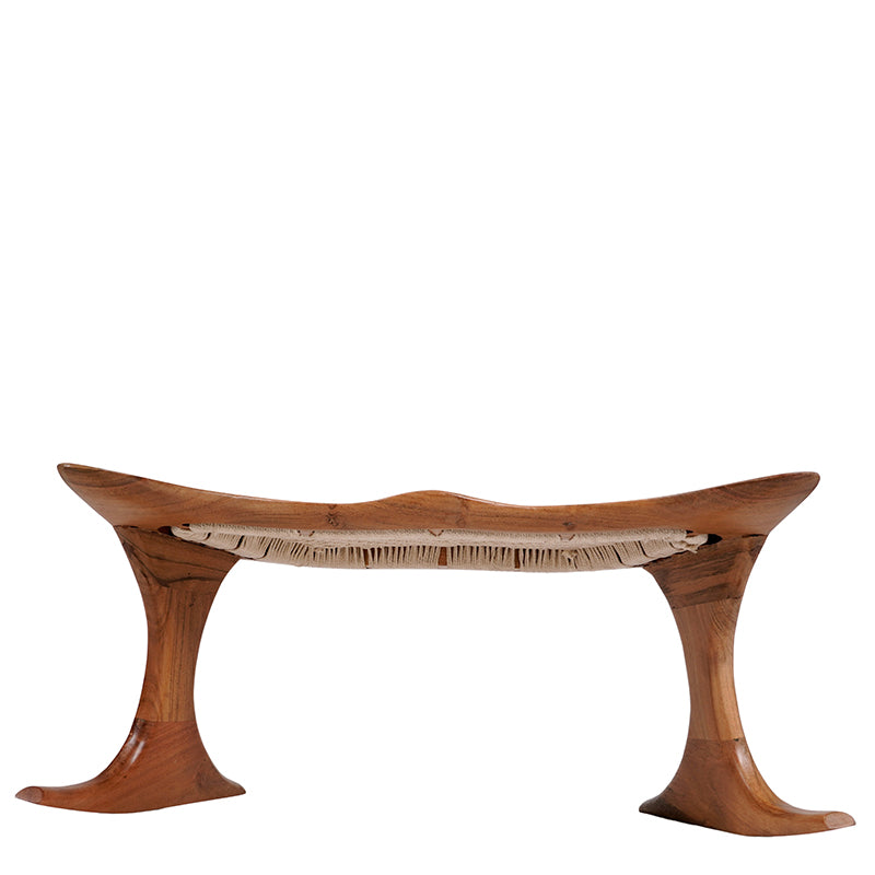 Epiphany wooden meditation chair with woven seat in Acacia hardwood