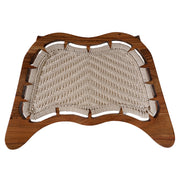 Epiphany wooden meditation chair with woven seat in Acacia hardwood