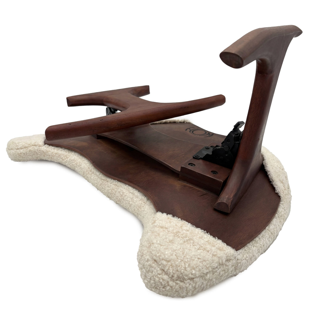 Self Shelf portable wooden meditation chair with folding legs