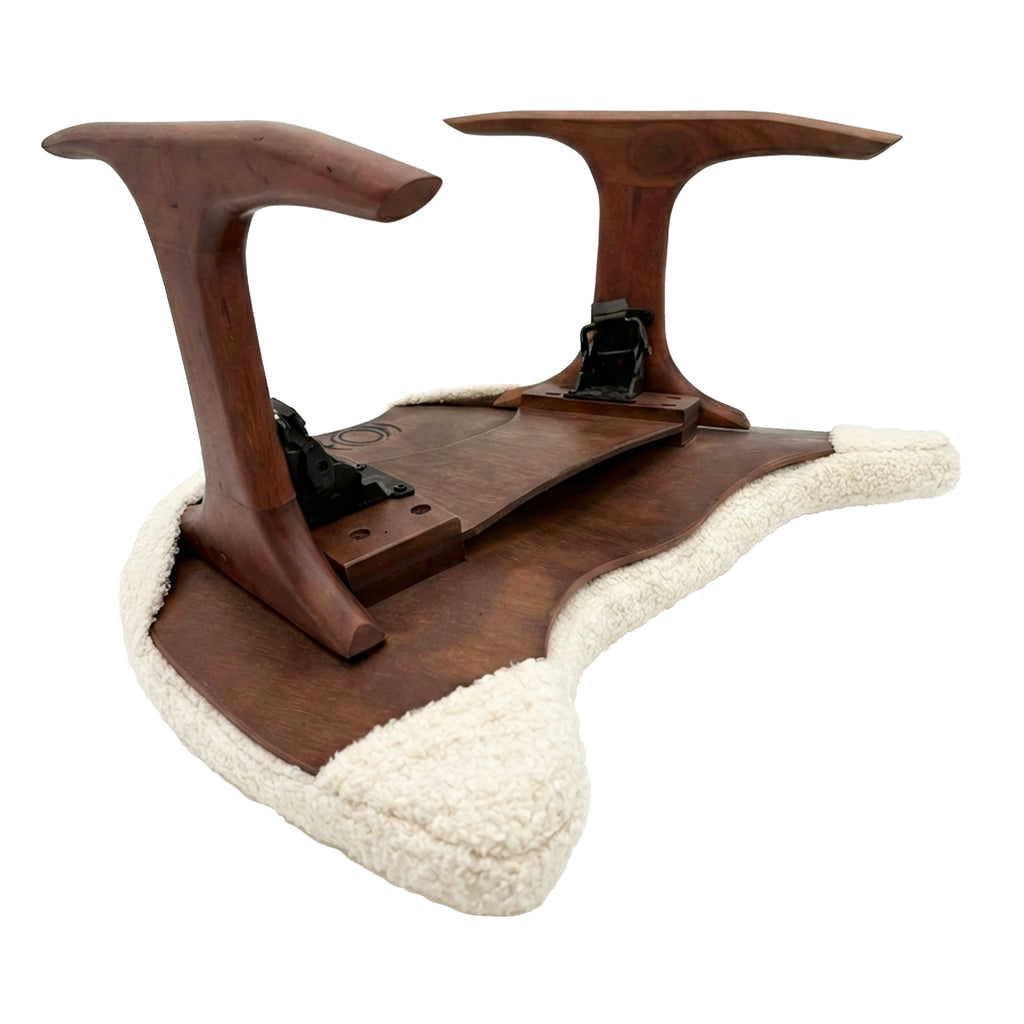 Self Shelf portable wooden meditation chair with folding legs