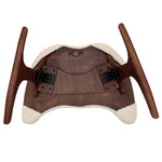 Self Shelf portable wooden meditation chair with folding legs