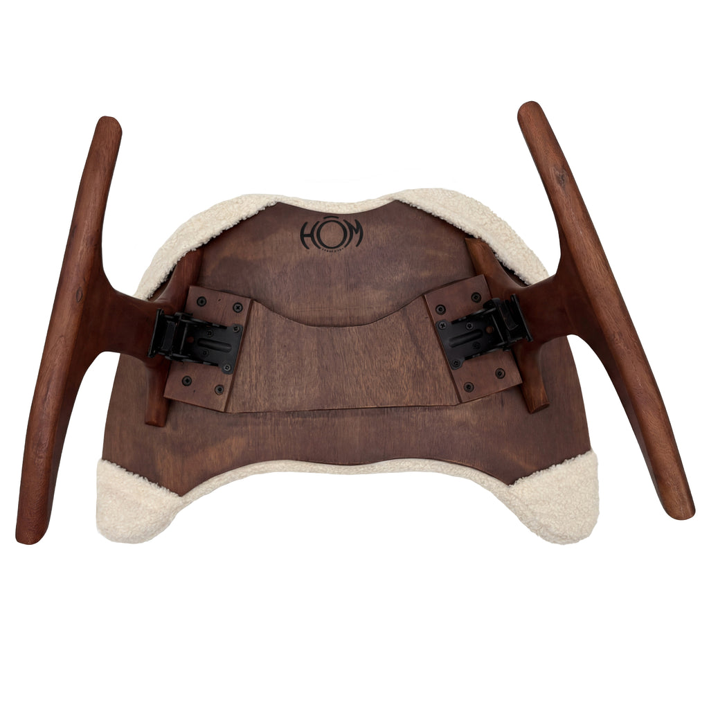 Self Shelf portable wooden meditation chair with folding legs