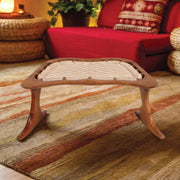 Epiphany wooden meditation chair with woven seat in Acacia hardwood