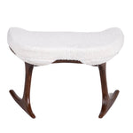 Bodhi wooden meditation chair in Acacia hardwood, low-profile curved seat