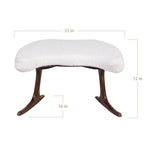 Bodhi wooden meditation chair in Acacia hardwood, low-profile curved seat