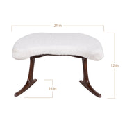 Bodhi wooden meditation chair in Acacia hardwood, low-profile curved seat