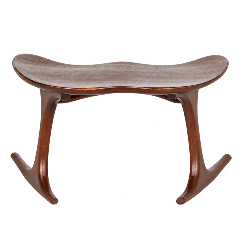 Bodhi meditation chair side profile showing curved legs