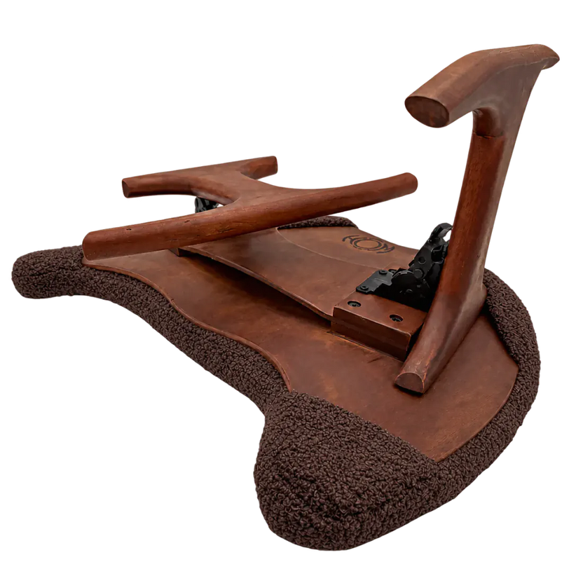 Self Shelf portable wooden meditation chair with folding legs