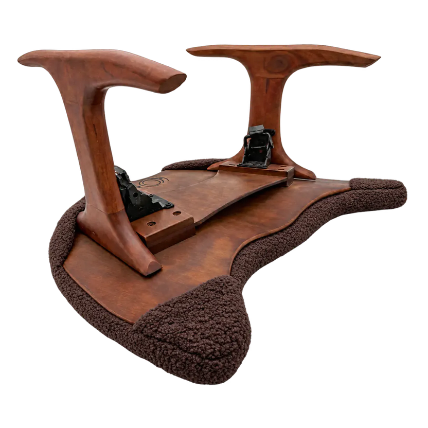 Self Shelf portable wooden meditation chair with folding legs